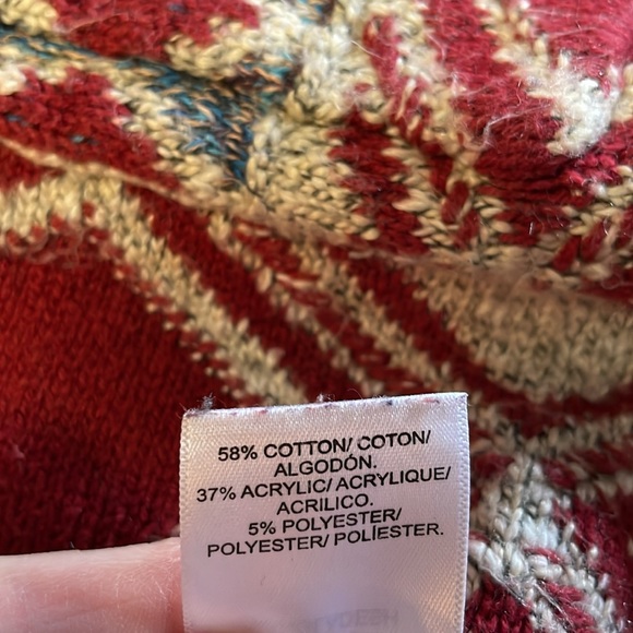 Lucky Brand Southwestern Aztec Long Open Front Cardigan Sweater Size S. - Picture 10 of 10